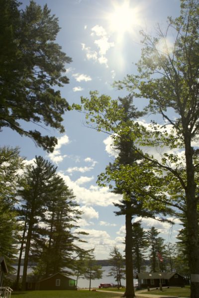pine trees natural beauty of Maine Camp Kippewa summer fun relaxation family camp girls