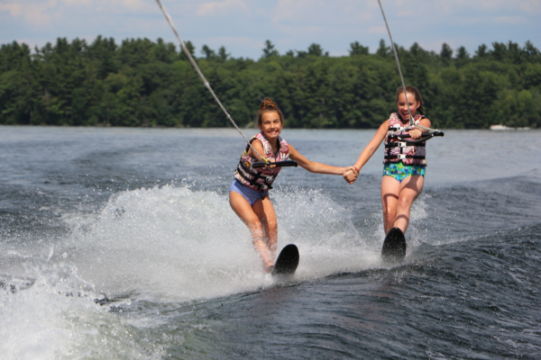 waterskiing with friends