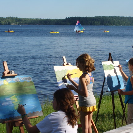 painting on the lake front