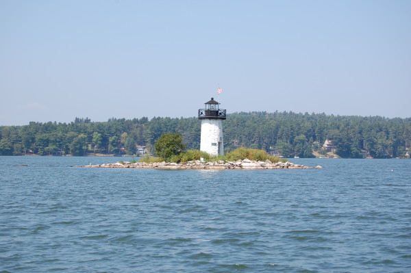 Lighthouse on Lake Cobbosseecontee in Maine