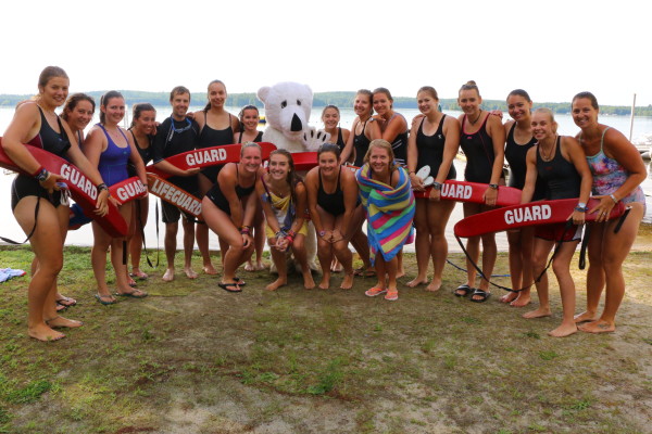Kippewa Lifeguards trained and certified to keep campers safe at the waterfront in Maine on Lake Cobbosseecontee