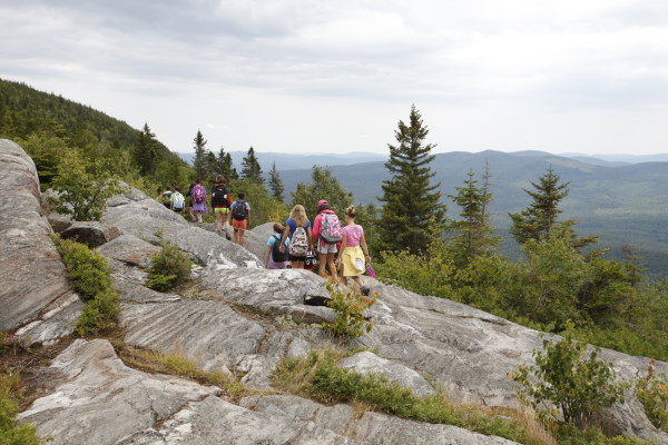 Camp Kippewa for girls in Maine hiking exploring outdoors nature summer