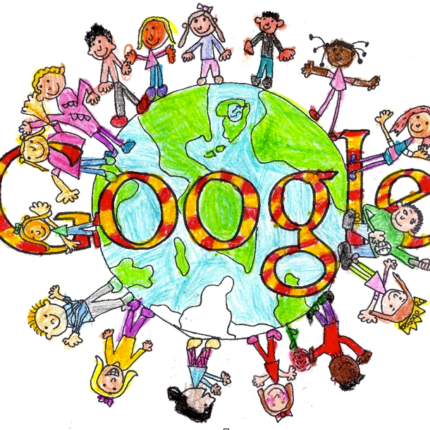 google world and happy kids