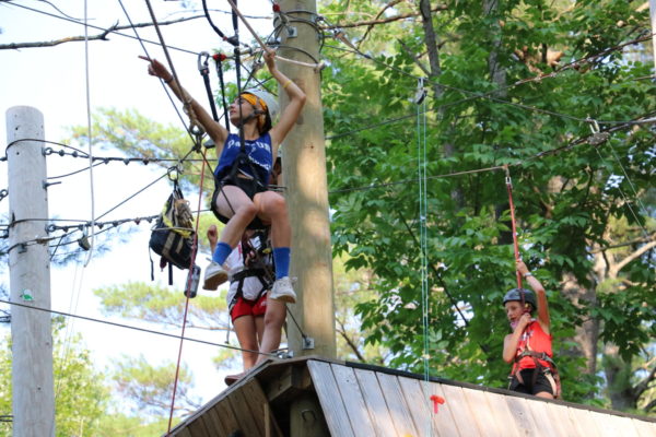 bravery on the ropes course at summer camp