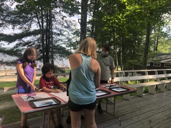 covid protocols at sleepaway camp outdoors in Maine arts safety health