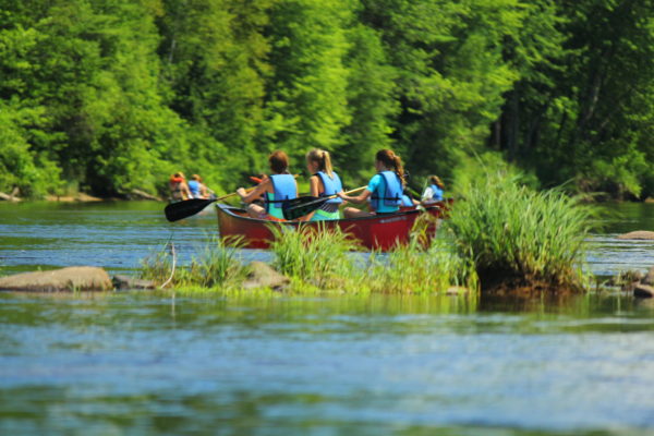 Maine exploring Kippewa for girls Canoe trips river